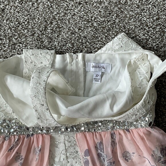 Speechless Kids Glitter Lace Walkthrough Maxi Dress Romper Size‎ 12 - Picture 5 of 6